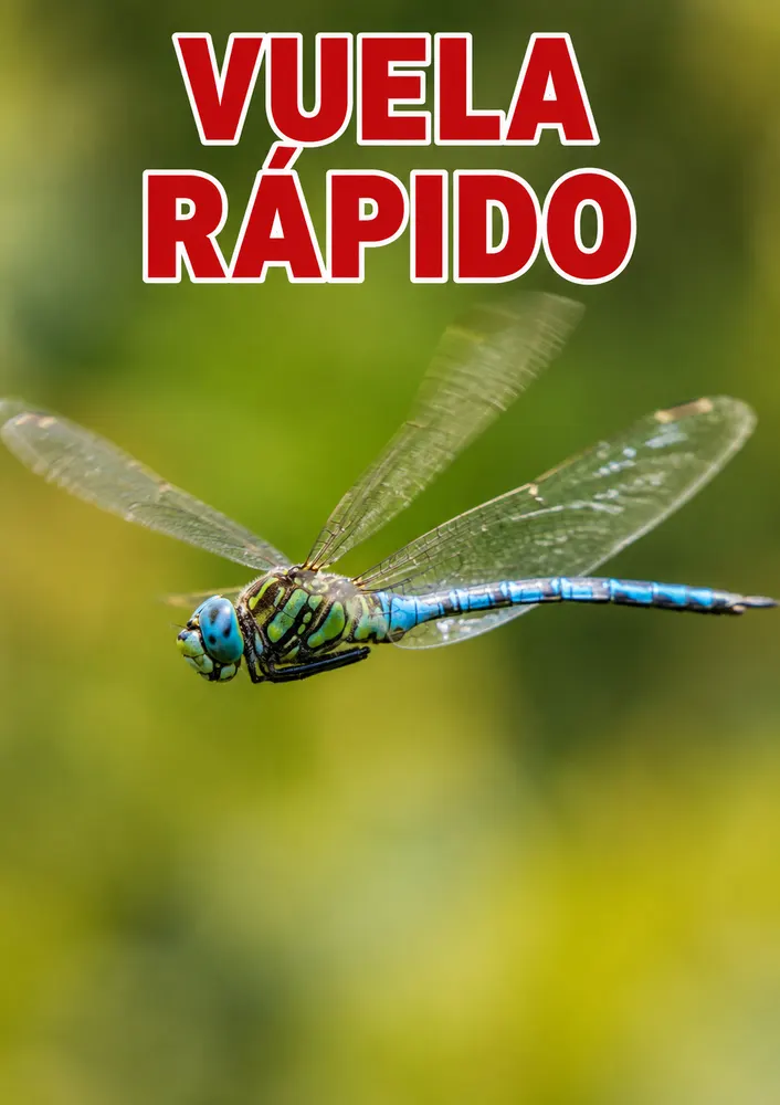 Libélula volando